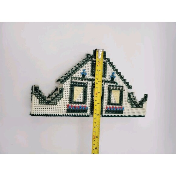 Plastic Canvas House Napkin & Salt & Pepper Holder Or Condiment Caddy Handmade - Picture 8 of 10